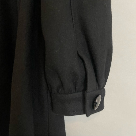 GUESS Coat Wool Blend Women Black Rounded Collar Size Medium Car‎ Coat Feminine - Picture 12 of 13